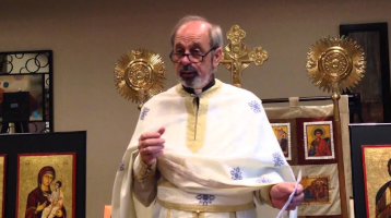 Fr. Hans at the altar at St. Peter Orthodox Church